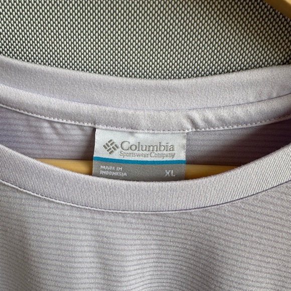 Columbia Leslie Falls Long Sleeve Performance Top | Ruched Side | Size XL | Lila - Picture 4 of 9